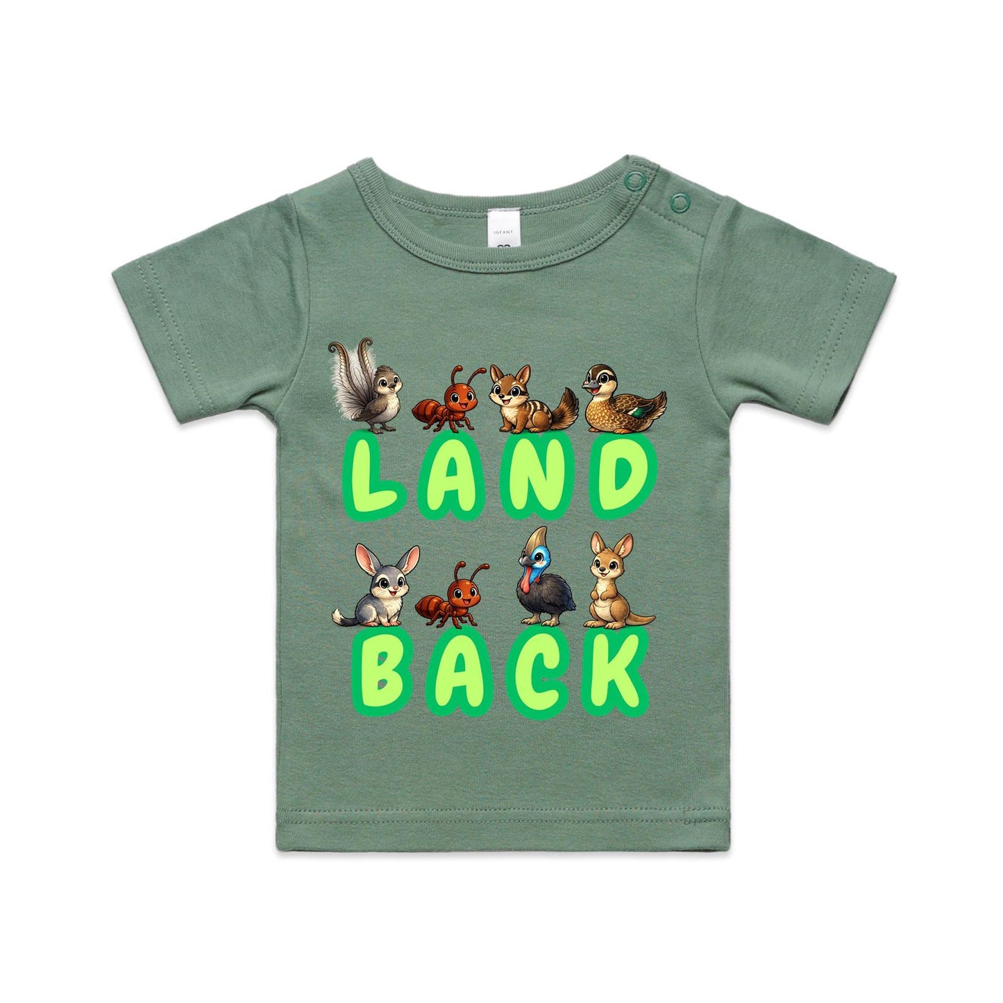 Land Back Green Infant Tee